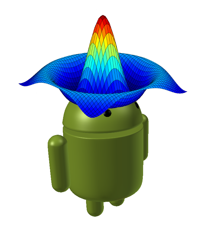 3D Android robot with Octave sombrero hat